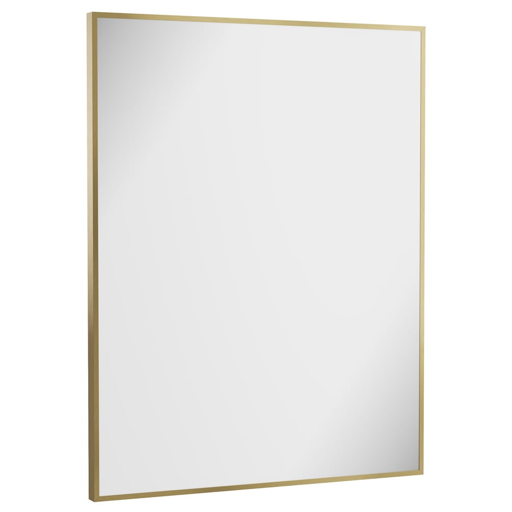 Cutout image of Crosswater MPRO 700 x 900mm Brushed Brass Mirror